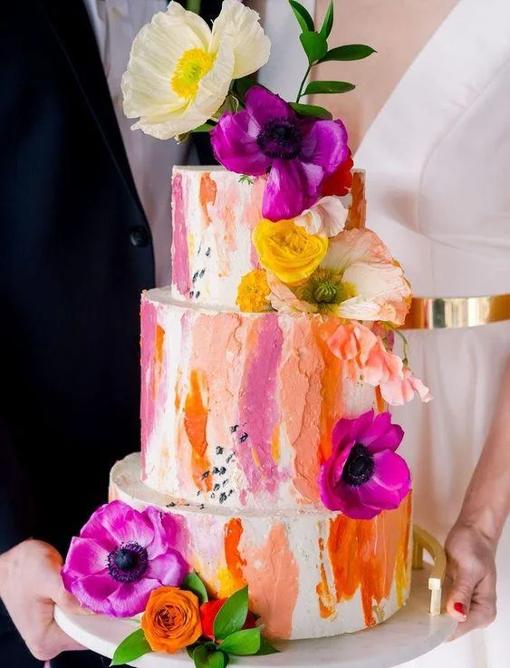 wedding cake coloré mariage Dopamine Decor