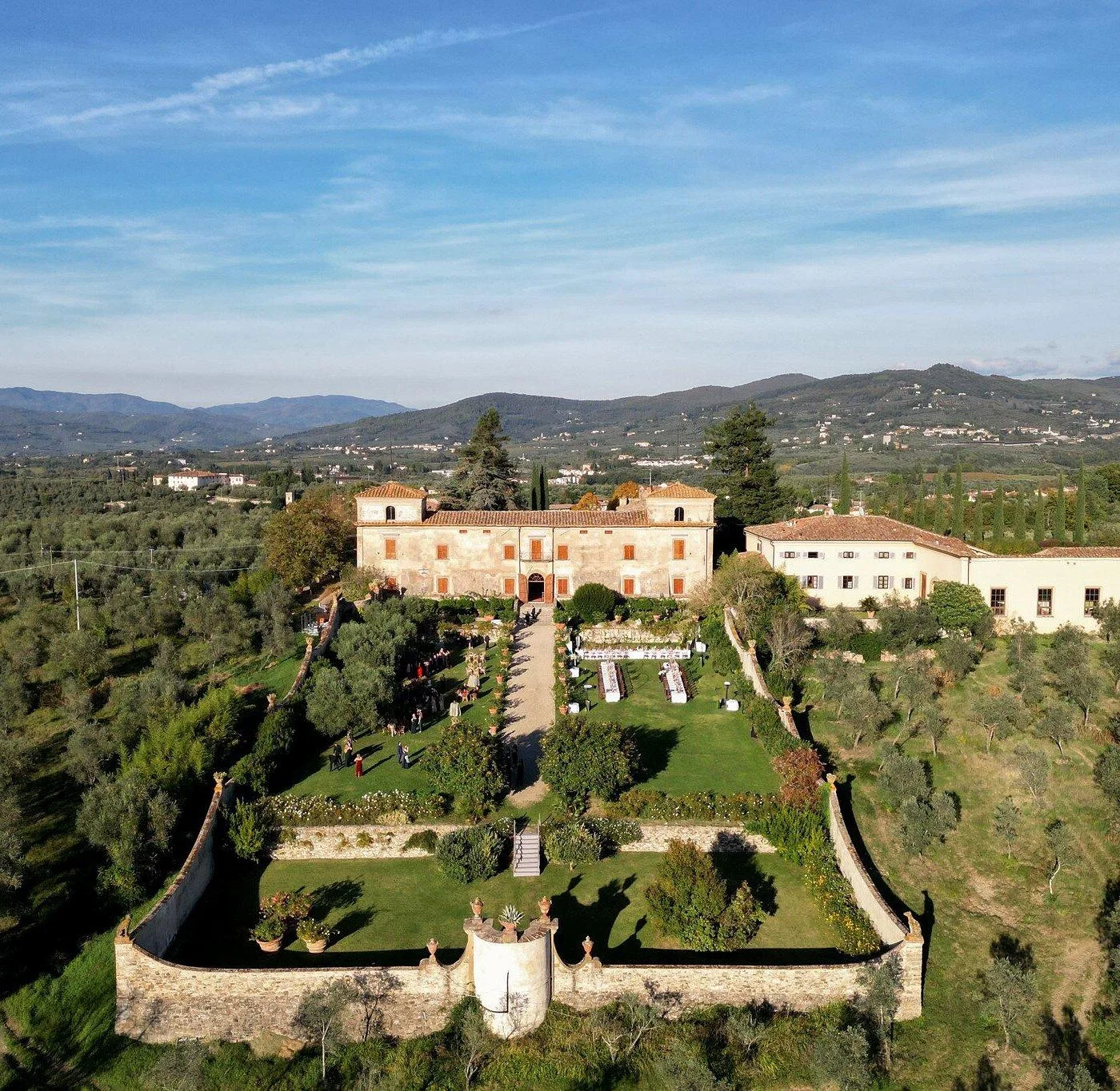 Villa Medicea di Lilliano, villa historique pour un mariage près de Florence en Toscane