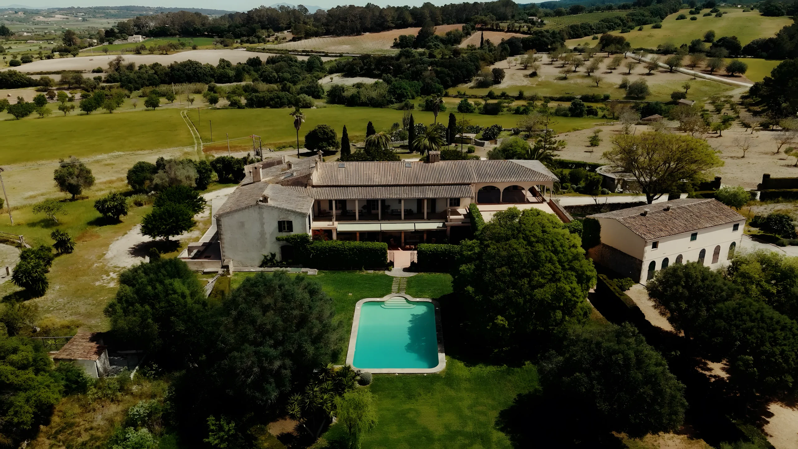 Finca Biniagual, propriété viticole en pierre à Majorque